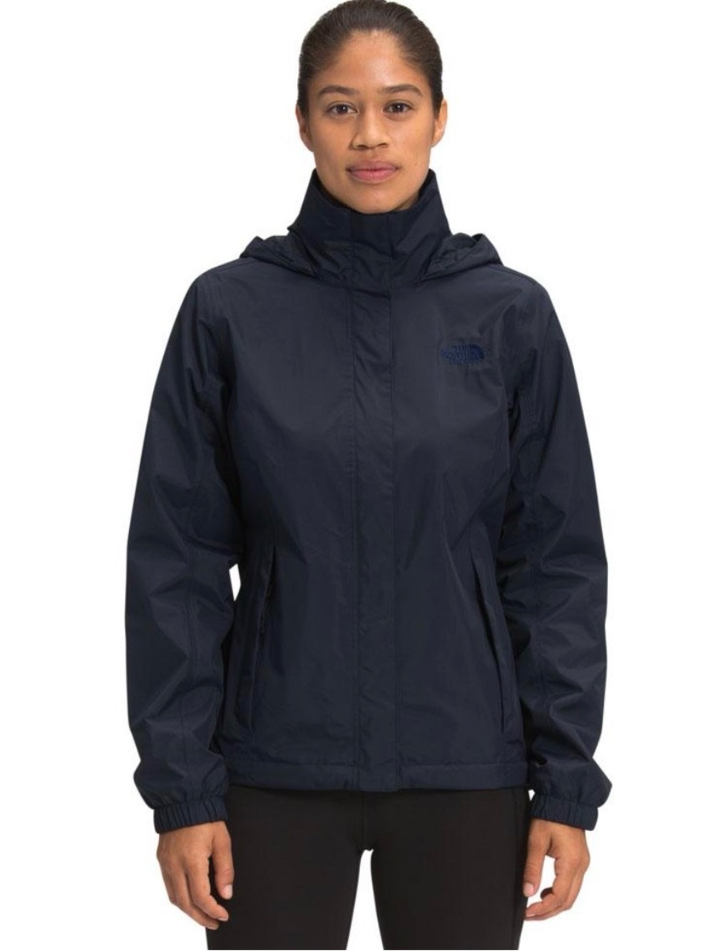 North Face Revolve 2 Rain Jacket Women’s  Dryvent Cinch Waist Adjustable S Navy